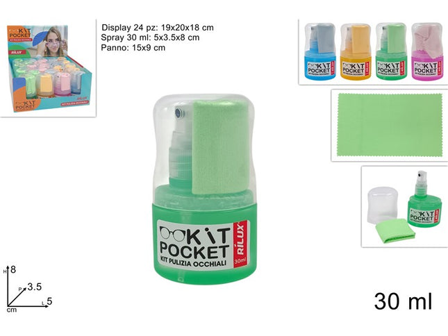 Pulisci Occhiali Spray Ml.30 + Panno In Kit Due Esse