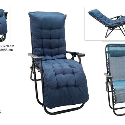 Sdraio Relax con Cuscino Imbottito – Regolabile, Comodo e Disponibile in 3 Colori! Blu Due Esse