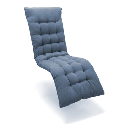 Cuscino per Sdraio Zero Gravity 160x52 cm, Cuscino Trapuntato per Relax Esterno con Imbottitura Ergonomica, Supporto Ottimale Schiena e Collo Giardino Blu Due Esse