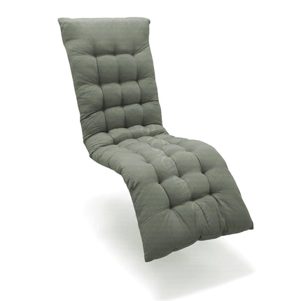 Cuscino per Sdraio Zero Gravity 160x52 cm, Cuscino Trapuntato per Relax Esterno con Imbottitura Ergonomica, Supporto Ottimale Schiena e Collo Giardino Grigio Due Esse