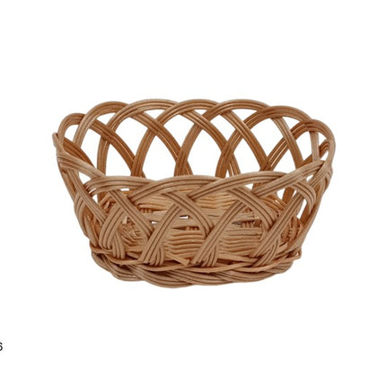 Cestino Intrecciato Plastica Cm.16X12 Naturale Due Esse