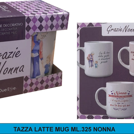Tazza Latte Mug Ml.325 Nonna Due Esse