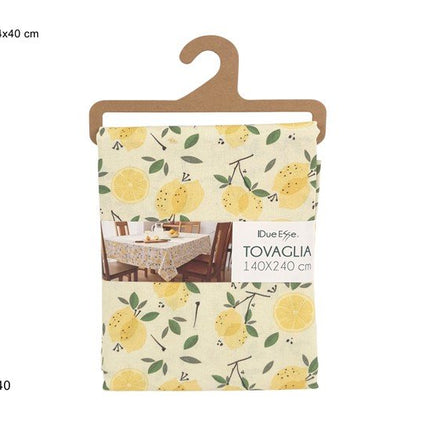 TOVAGLIA TAVOLA DECORO LIMONI | CM.140x180 E CM.140X240 140 x 240 cm Due Esse