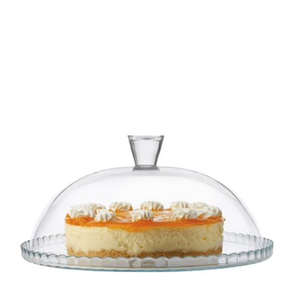 Piatto da portata dolci e torta completo di campana patisserie diametro 32 Cm