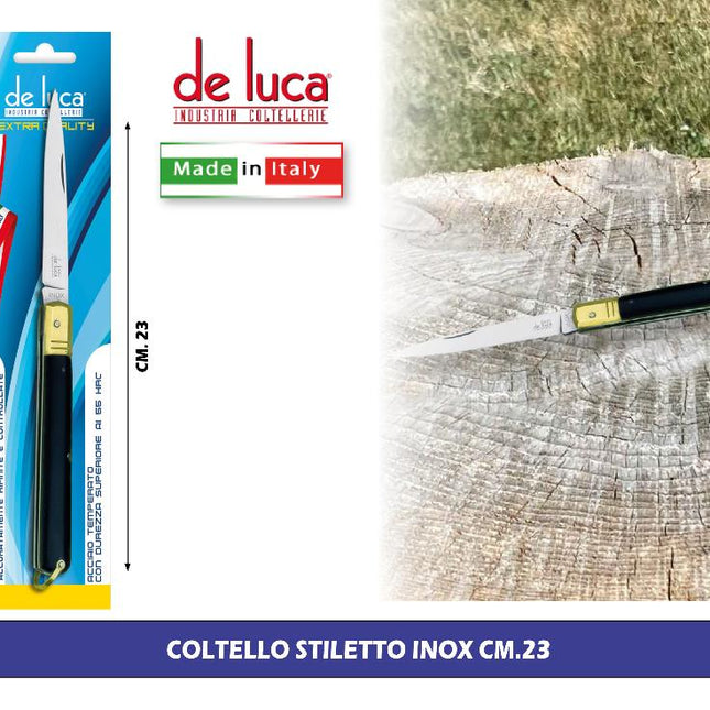 COLTELLO STILETTO INOX CM.23