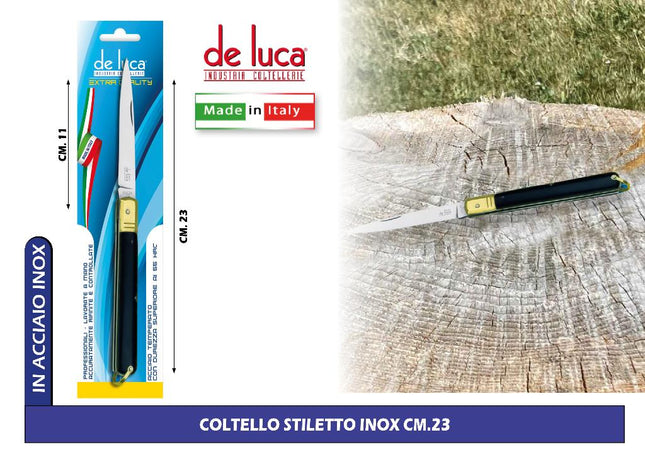 COLTELLO STILETTO INOX CM.23 De Luca Coltellerie