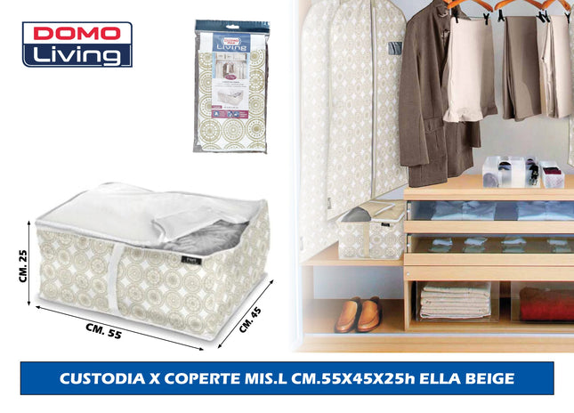 Custodia Organizer Elegante Con Cerniera Per Armadio, Tessuto Resistente E Grande Capacità Domo Pak Living