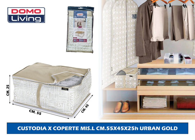 Custodia Organizer Elegante Con Cerniera Per Armadio, Tessuto Resistente E Grande Capacità Domo Pak Living
