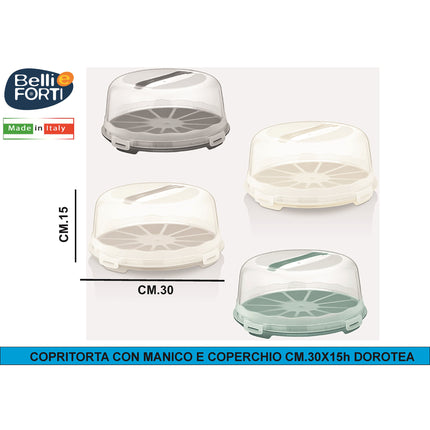 Belli & Forti Copritorta con Manico E Coperchio Cm.30x15h Dorotea Col. Ass. Belli & Forti