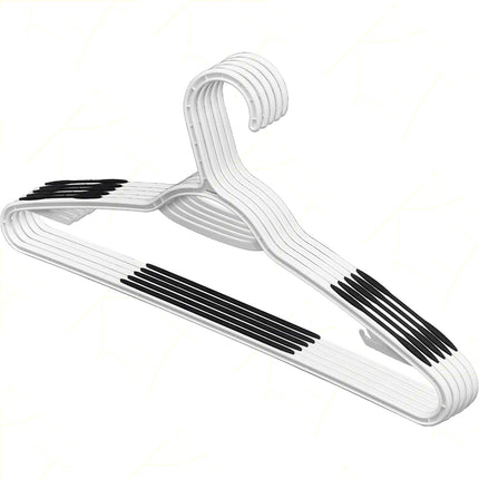 Stampelle Plastica Set 5 Pezzi Bianco Appendiabiti Grucce