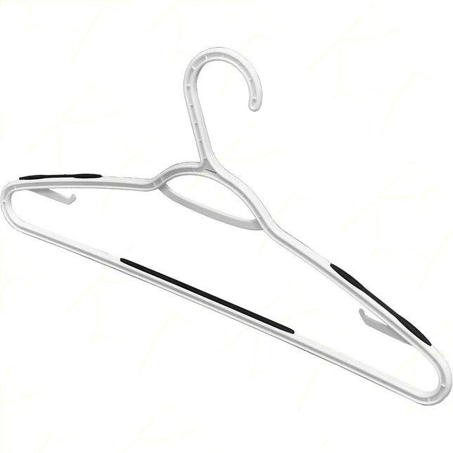 Stampelle Plastica Set 5 Pezzi Bianco Appendiabiti Grucce