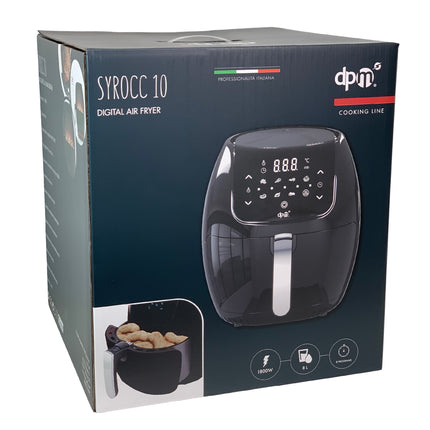 Friggitrice ad Aria Digitale 8L SYROCC 10 | 1800W con 8 Programmi & Display LCD dpm