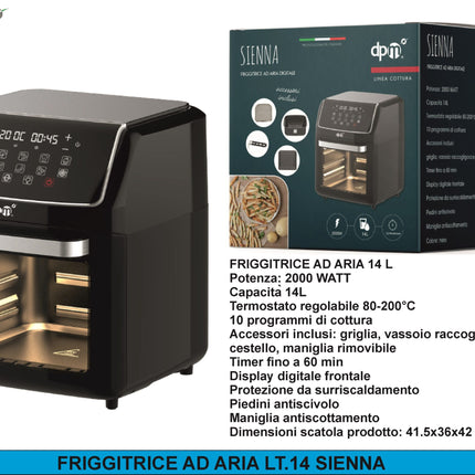 Friggitrice Ad Aria Lt.14 Sienna DP