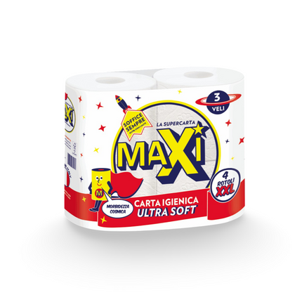 CARTA IGIENICA MAXI 4 ROTOLI CF.10 PZ. Maxi