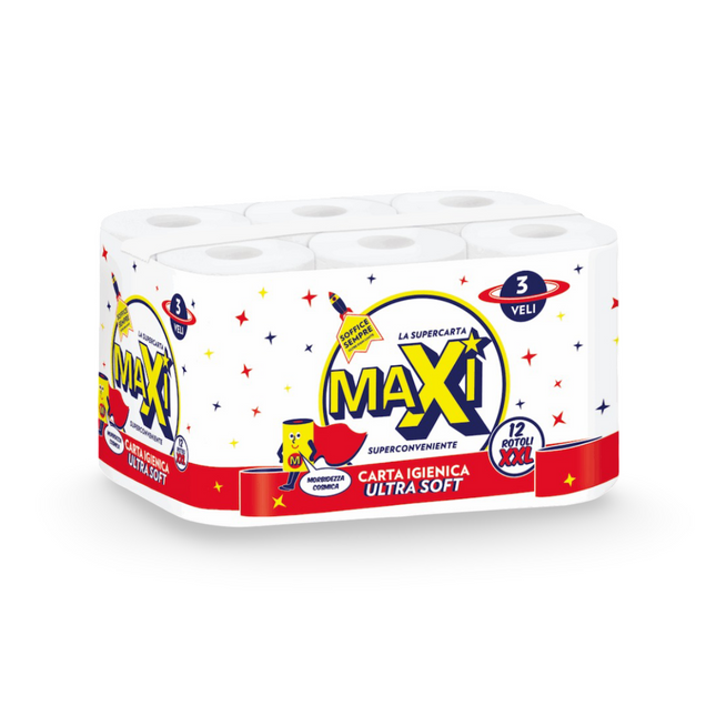 CARTA IGIENICA MAXI 12 ROTOLI XXL CF.4 PZ. Maxi