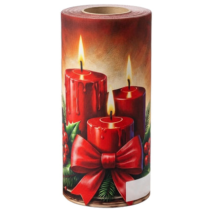 Rotolo Passatoia Natalizia Joia in Tessuto 25 Metri Candele Rosse World Plastic