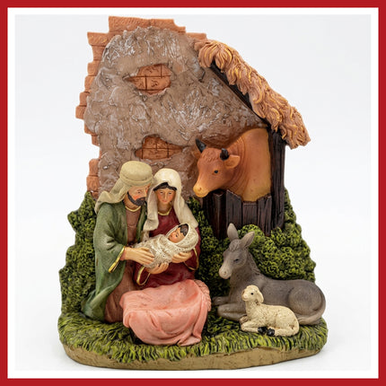 Natività Completa in Resina Decorata a Mano – Varie Misure