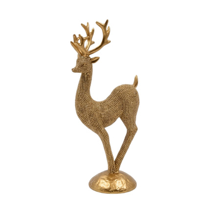 Statuina Renna in Resina Oro Decorazione Natale Soprammobile Elegante Varie Misure ART.508 - 11 x 24 cm Sud Import