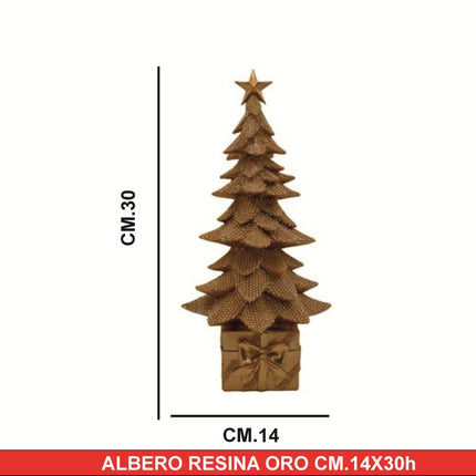 ALBERO RESINA ORO GRANDE CM.14X30
