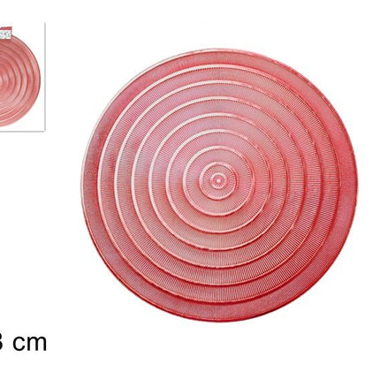 Tovaglietta Americana Rotonda Rossa – Ø 38 cm