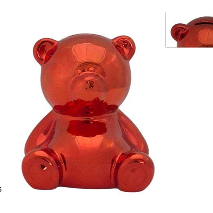 ORSETTO SALVADANAIO CM.16 / CM.13 - ROSSO / ORO
