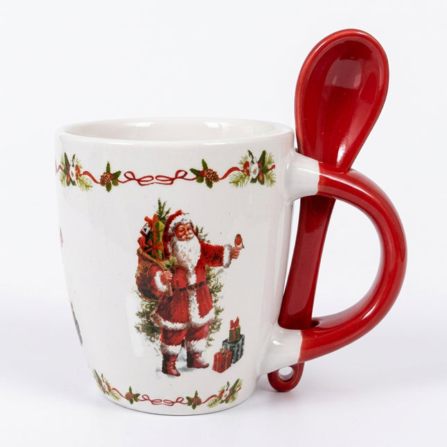 Tazzina da Caffè Natalizia 70ml con Cucchiaino Integrato – Idea Regalo Festiva Arca