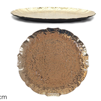 Sottopiatto Natalizio Elegante in Polipropilene Ø 33 cm Oro Due Esse