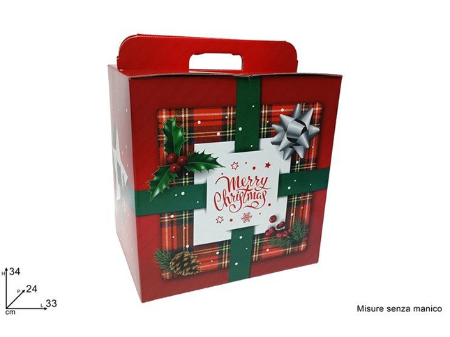 Box Panettone con Scenario di Natale – Scatola Regalo per Dolci Natalizi