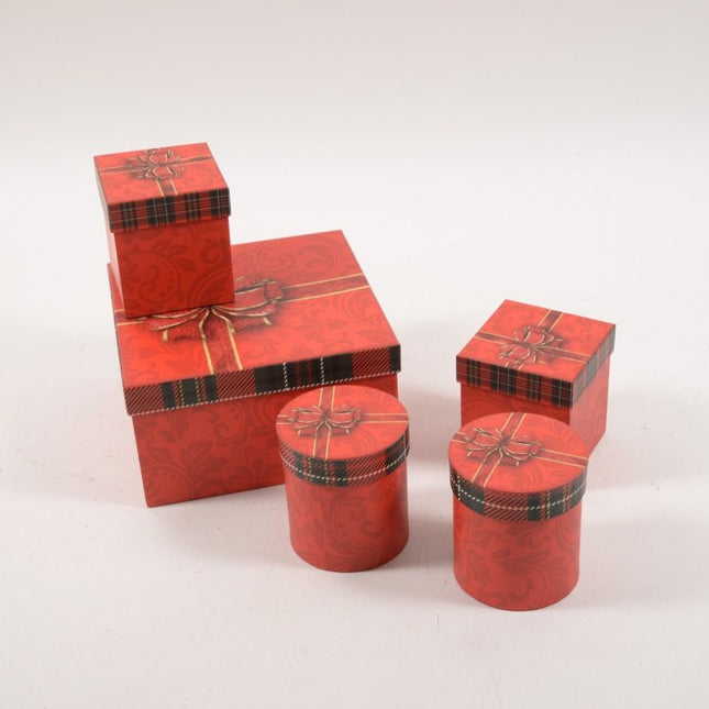 Scatole Marry Bow Set 5 Pz. 1 Cm.23,5x23,5x12,7h Due Esse