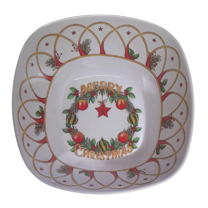 Insalatiera e Cestino Natalizio in Melamina – Collezione "Merry Christmas" I.B.C.