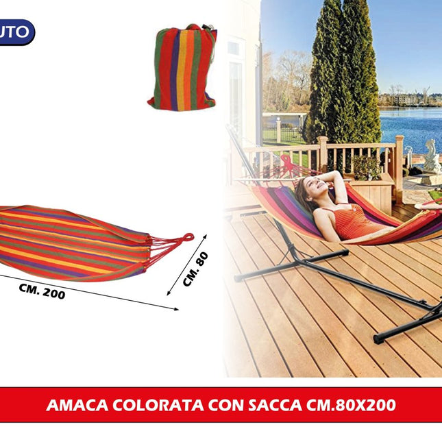 Amaca Colorata in Tessuto 80x200 cm – Rilassati con Stile Ovunque! Due Esse