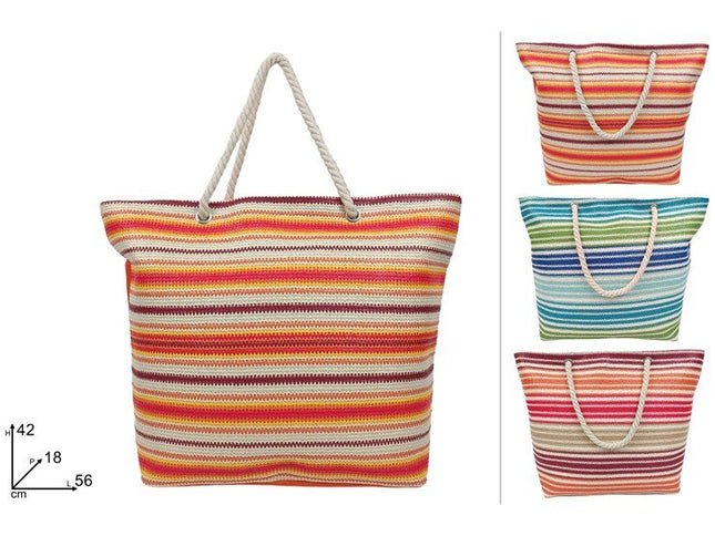 BORSA MARE FANT. INTRECCIO MULTICOLOR 4 COL. ASS. Due Esse