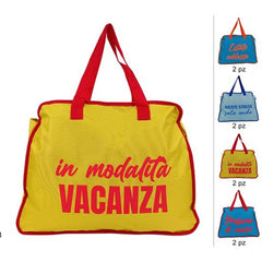Borsa Mare 600D Poliestere 58x15x45h cm Bicolore 8 Fantasie Assortite Due Esse