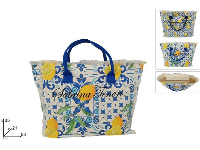 BORSA MARE LUX FANTASIA LIMONI COLORI ASSORTITI Due Esse