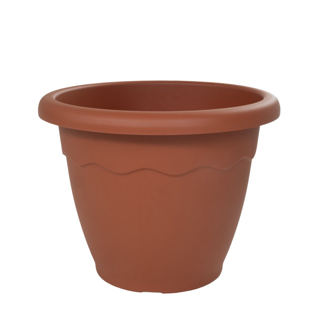 Duplast Vaso Vulcano Rotondo In Plastica Terracotta Per Piante E Giardino