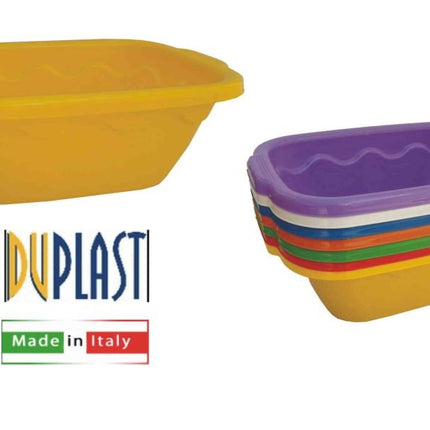 Duplast Bacinella Vulcano Rettangolare In Polipropilene, Robusta E Pratica, Vari Capacità Duplast