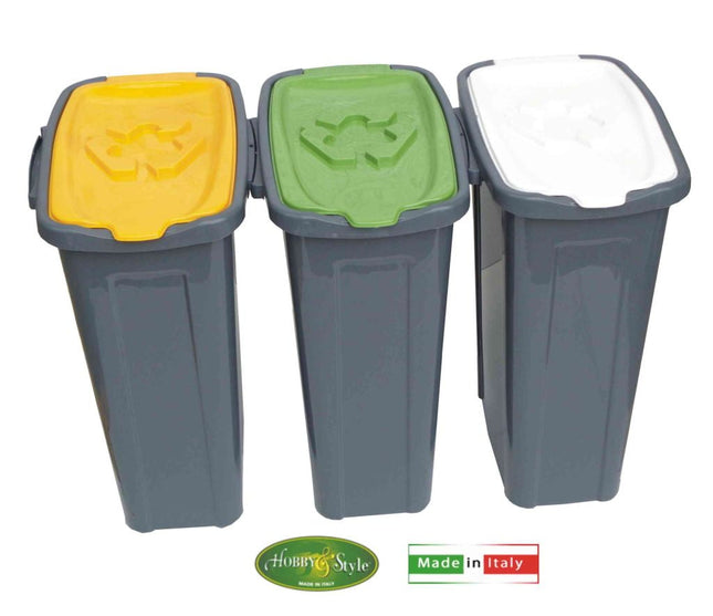 Duplast Tris Pattumiera Per Raccolta Differenziata Salvaspazio 3 Scomparti Duplast