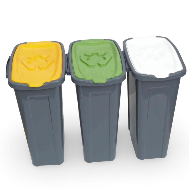 Duplast Tris Pattumiera Per Raccolta Differenziata Salvaspazio 3 Scomparti Duplast