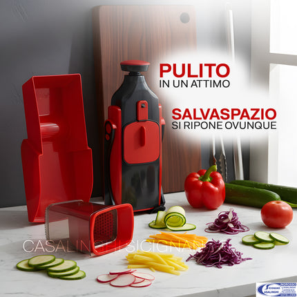 Mandolina Samurai Originale Inox + Taglio Verticale + Sicurezza Totale Arca