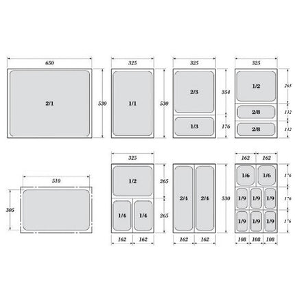 Comas Doppio Fondo Gastronorm Gn 1/1 Forato In Acciaio Inox 53X32.5 Cm