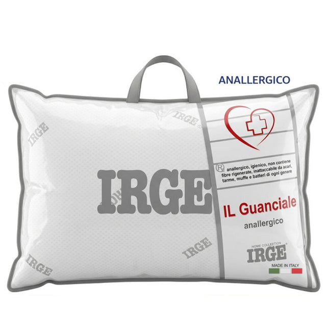 Guanciale Anallergico IRGE 40x76 cm | Cuscino Letto Igienico Anti-Acaro Made in Italy Irge