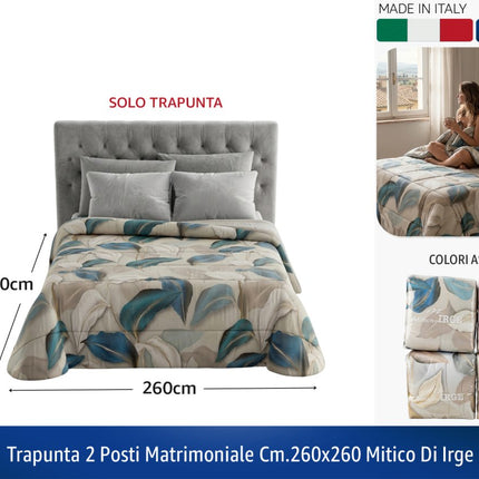 Trapunta 2 Posti Matrimoniale Cm.260x260 Mitico di Irge