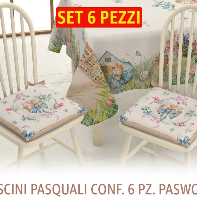 Cuscini Pasquali Conf. 6 Pz. Pasword EM. CR.