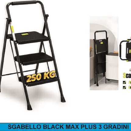 Sgabello Black Max 3 Gradini Max 250 Kg. Emmevi