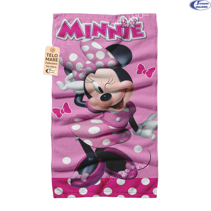 Telo Mare Bambino in Poliestere 70x140 cm, con Fantasie Spiderman, Mickey Mouse e Minnie EOL Distribuzione