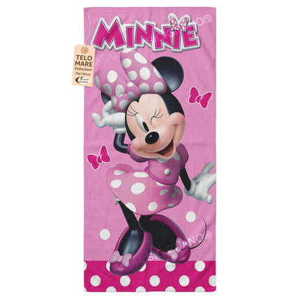 Telo Mare Bambino in Poliestere 70x140 cm, con Fantasie Spiderman, Mickey Mouse e Minnie EOL Distribuzione