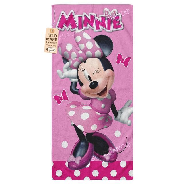 Telo Mare Bambino in Poliestere 70x140 cm, con Fantasie Spiderman, Mickey Mouse e Minnie EOL Distribuzione