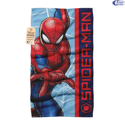 Telo Mare Bambino in Poliestere 70x140 cm, con Fantasie Spiderman, Mickey Mouse e Minnie EOL Distribuzione