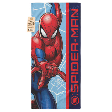 Telo Mare Bambino in Poliestere 70x140 cm, con Fantasie Spiderman, Mickey Mouse e Minnie EOL Distribuzione