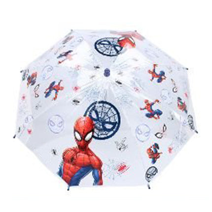 Ombrello Trasparente Spiderman Marvel Bambino Pioggia Cupola Bimbo
